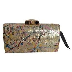 Sondra Roberts/Gold Multi-Colored Clutch